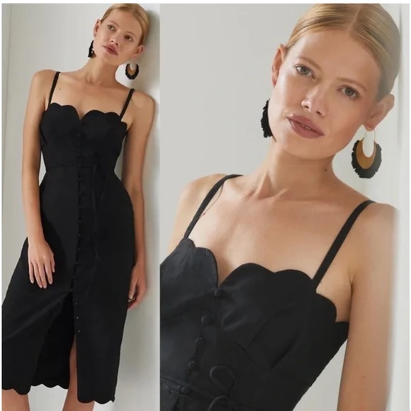 Anthropologie slim scalloped midi dress - Picture 3 of 6